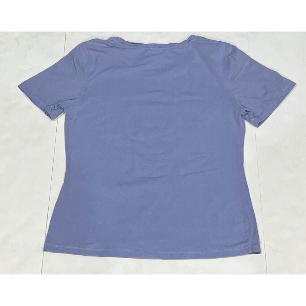 Princess Cruises Lilac Purple Floral Appliqué Rhinestone Shirt Women Sz Medium - Picture 3 of 14